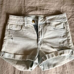 American Eagle Outfitters Faded Blue Denim Shorts